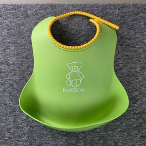 BabyBjörn Silicone Bib Green Yellow